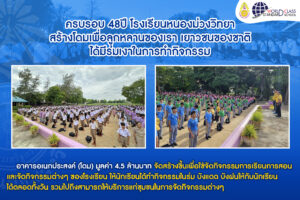 ขอเชิญร่วมงานทำบุญทอดผ้าป่าบริจาคทุนทรัพย์สมทบทุนในการก่อสร้างอาคารอเนกประสงค์ (โดม) ในวาระครบรอบ 48ปี โรงเรียนหนองม่วงวิทยา วันอังคารที่ 9 กรกฎาคม 2567